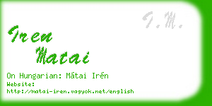 iren matai business card
