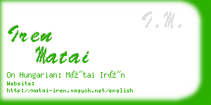 iren matai business card